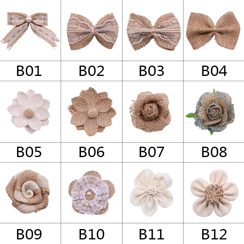 handmade burlap wedding decorations, view 18 - MRSLM