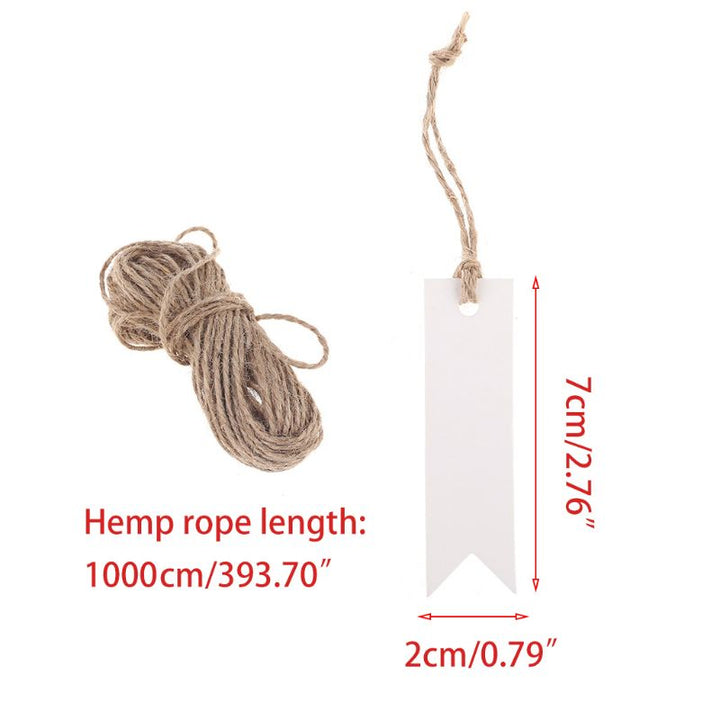 Set of 100 Blank Kraft Paper Gift Tags