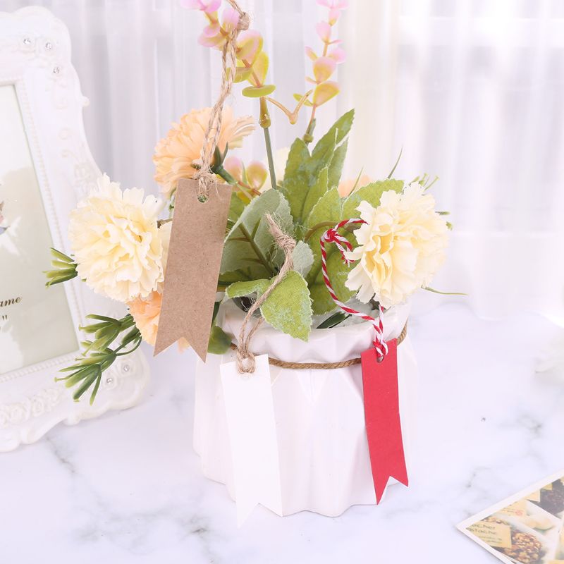 100 blank kraft paper gift tags, view 5 - MRSLM