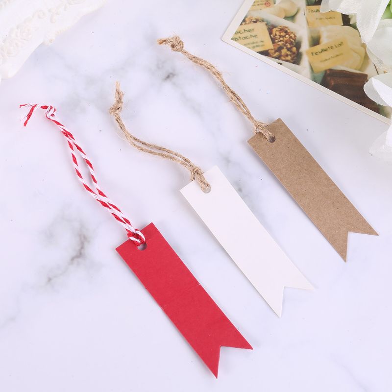 Set of 100 Blank Kraft Paper Gift Tags