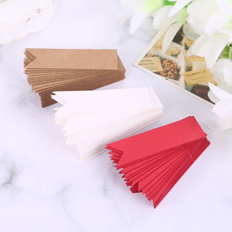 100 blank kraft paper gift tags, view 3 - MRSLM
