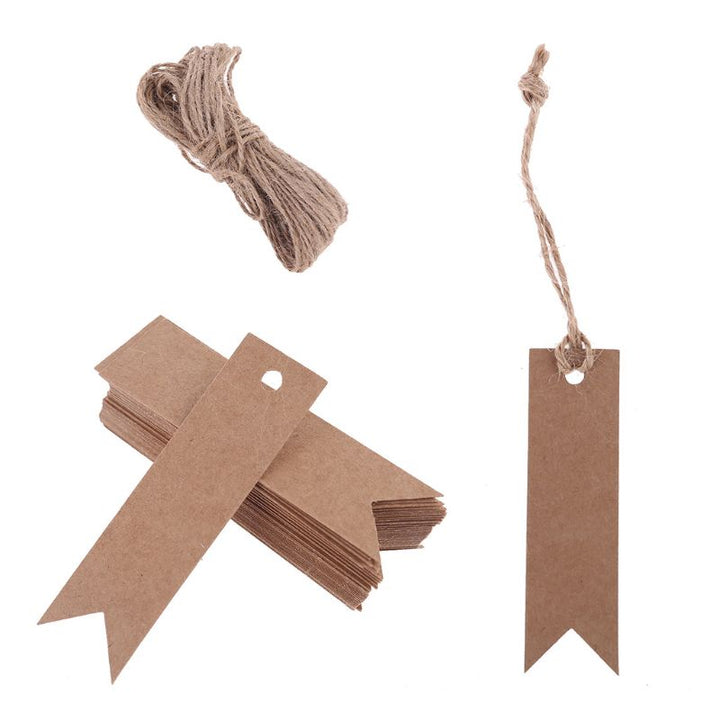 Set of 100 Blank Kraft Paper Gift Tags