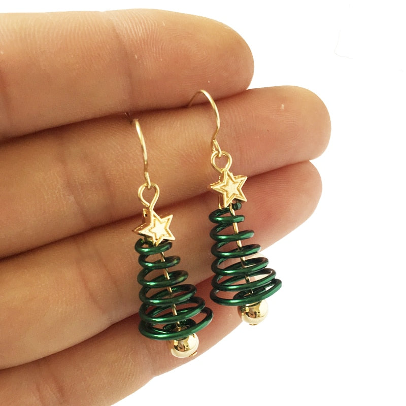 Women's Christmas Tree Shaped Earrings