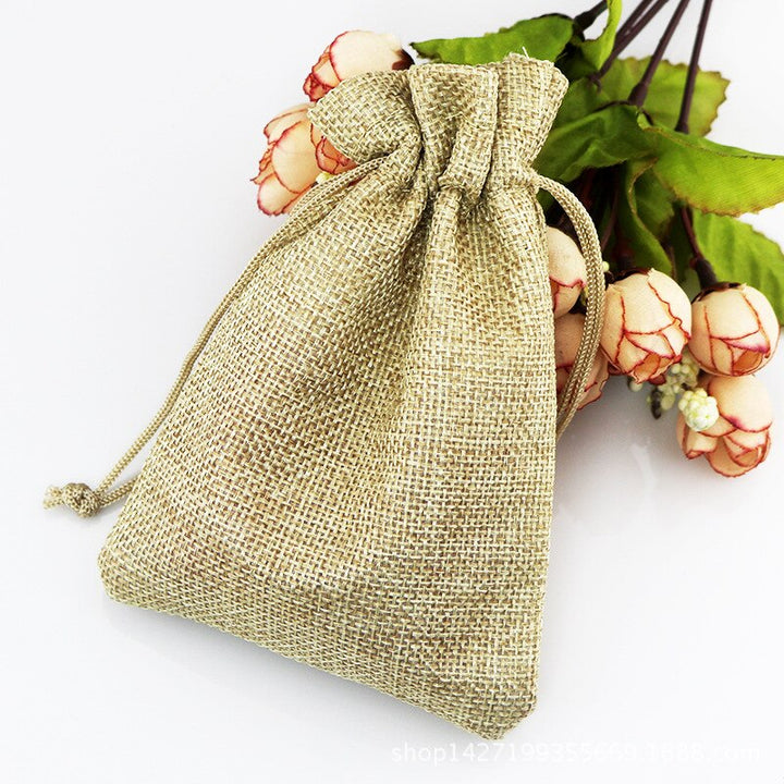 Set of 50 Natural Linen Gift Bags