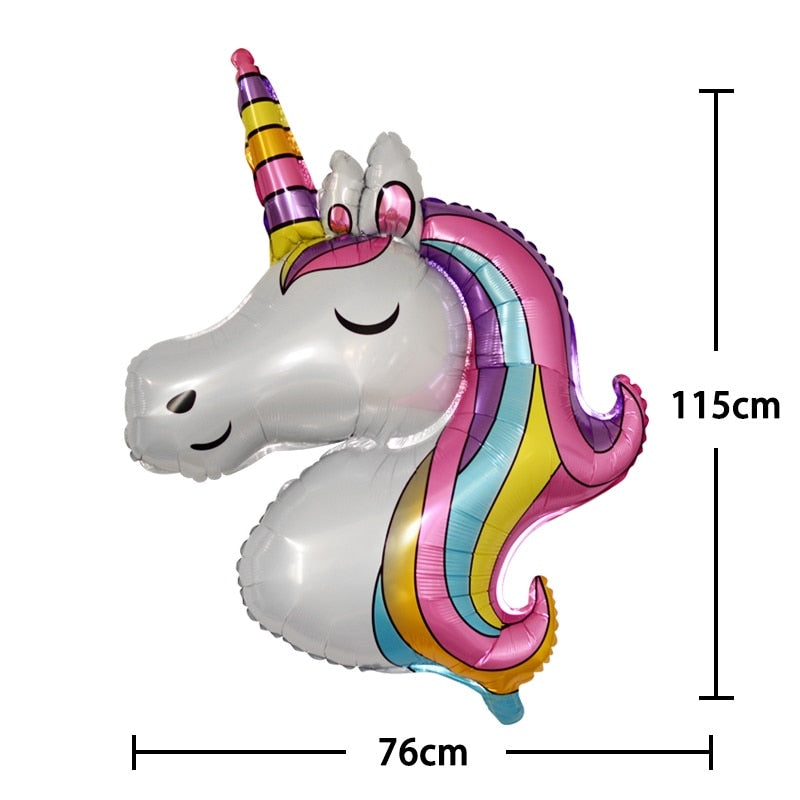 Rainbow unicorn balloons, view 16 - MRSLM