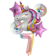 Rainbow unicorn balloons, view 7 - MRSLM