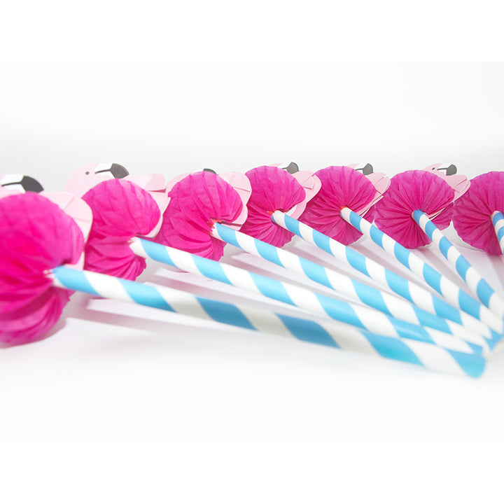 3D Flamingo Drinking Straws 10/20 Pcs Set