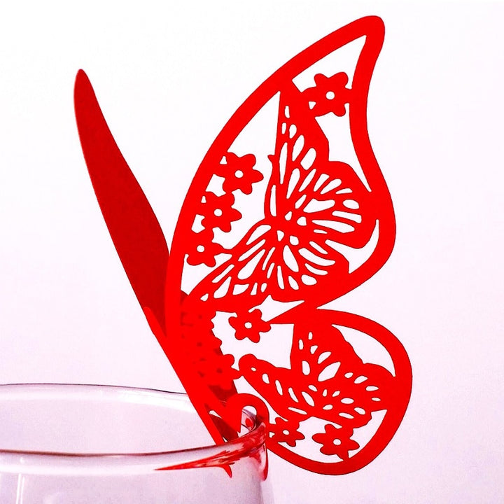 Butterfly Shaped Glass Tags
