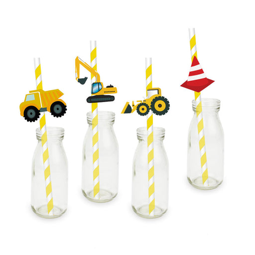 construction trucks paper straws - MRSLM