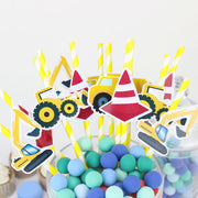 construction trucks paper straws, view 11 - MRSLM