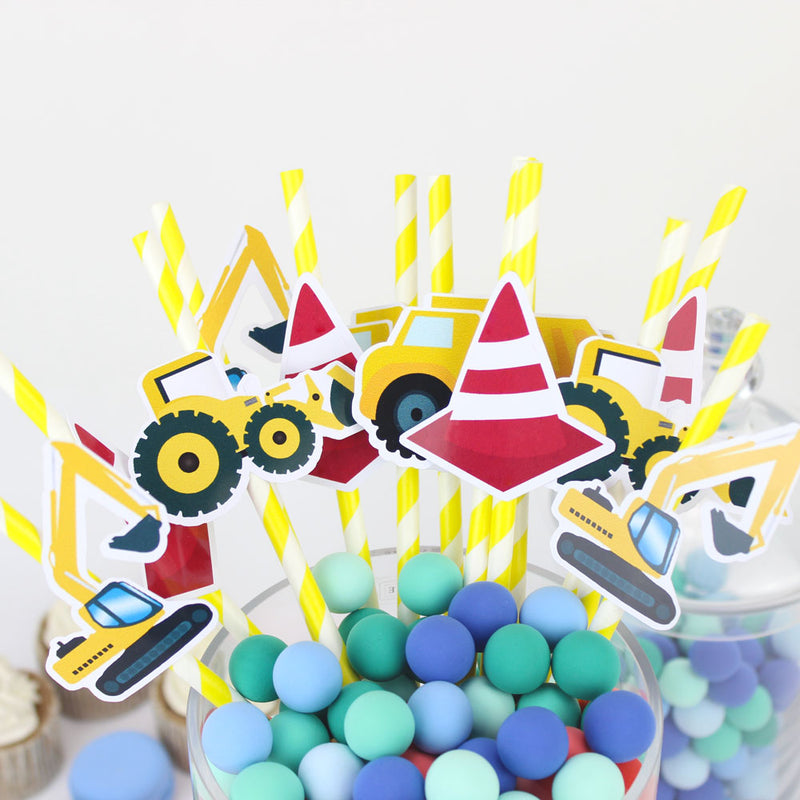 construction trucks paper straws, view 11 - MRSLM