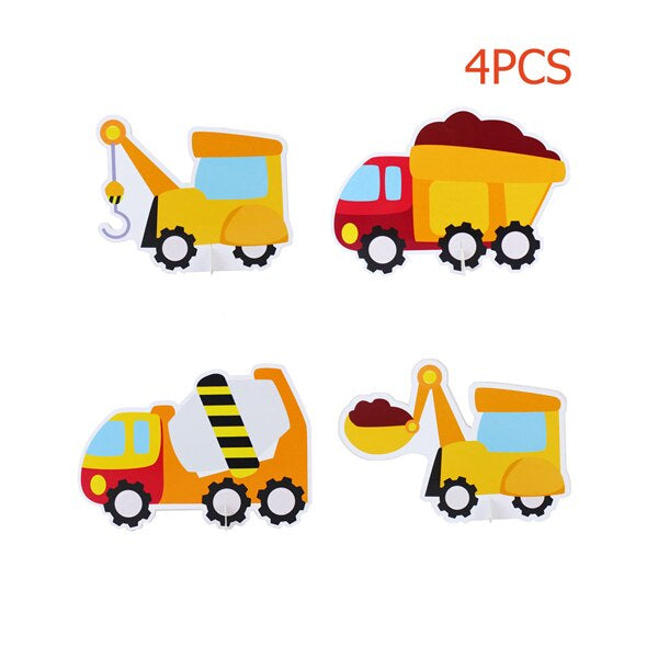 construction trucks paper straws, view 7 - MRSLM