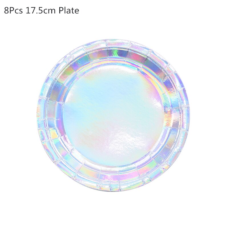 silver paper party tableware set, view 5 - MRSLM
