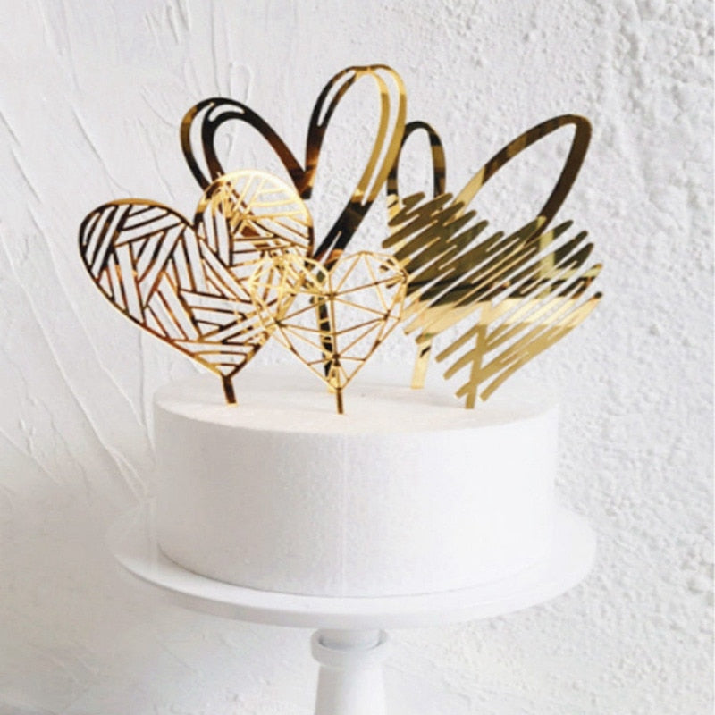 heart shaped cake topper, view 9 - MRSLM