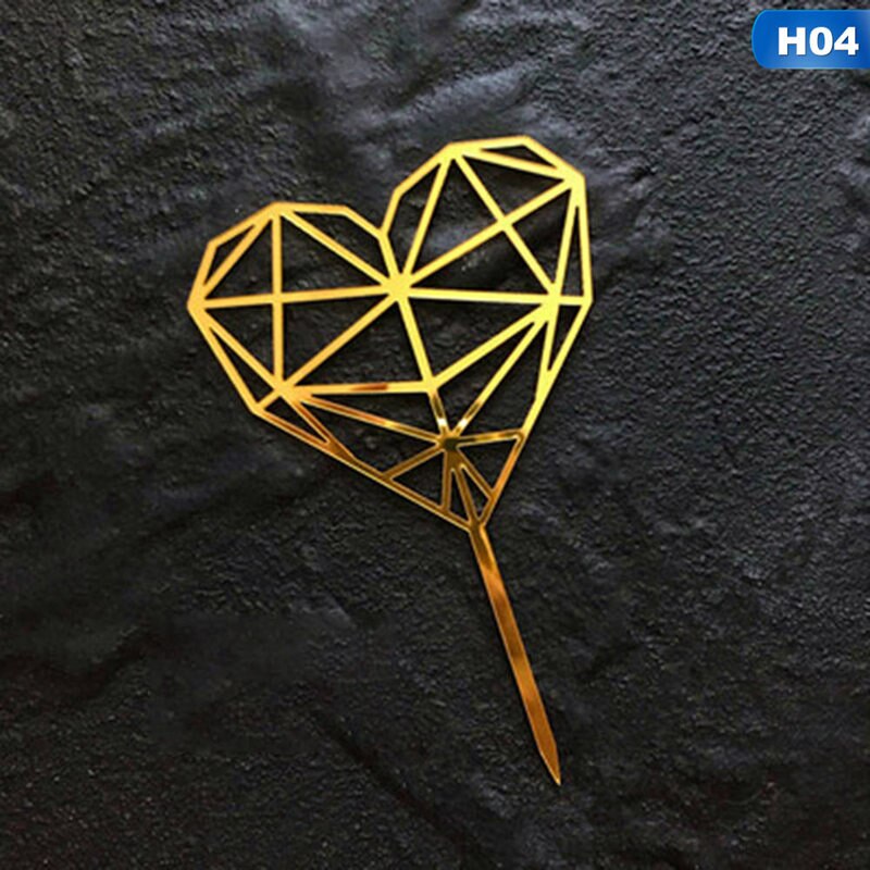 heart shaped cake topper, view 5 - MRSLM