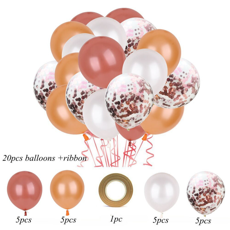 party balloon set with ribbon and confetti, view 3 - MRSLM