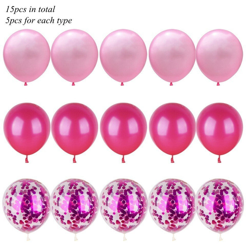 party balloon set with ribbon and confetti, view 4 - MRSLM