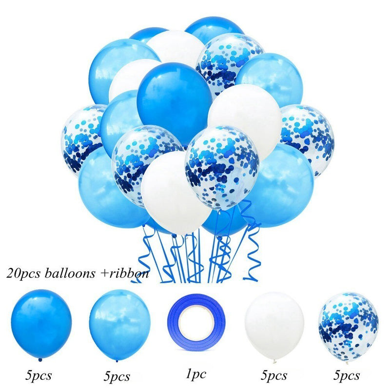 party balloon set with ribbon and confetti, view 7 - MRSLM