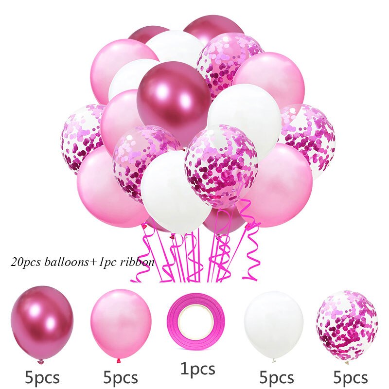 party balloon set with ribbon and confetti, view 20 - MRSLM
