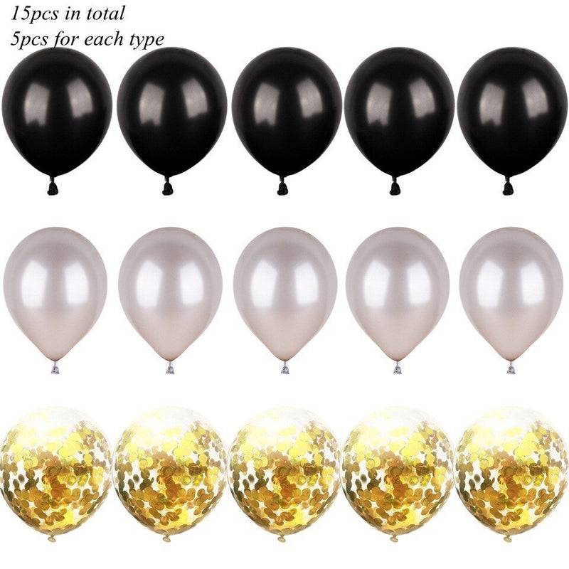 party balloon set with ribbon and confetti, view 21 - MRSLM