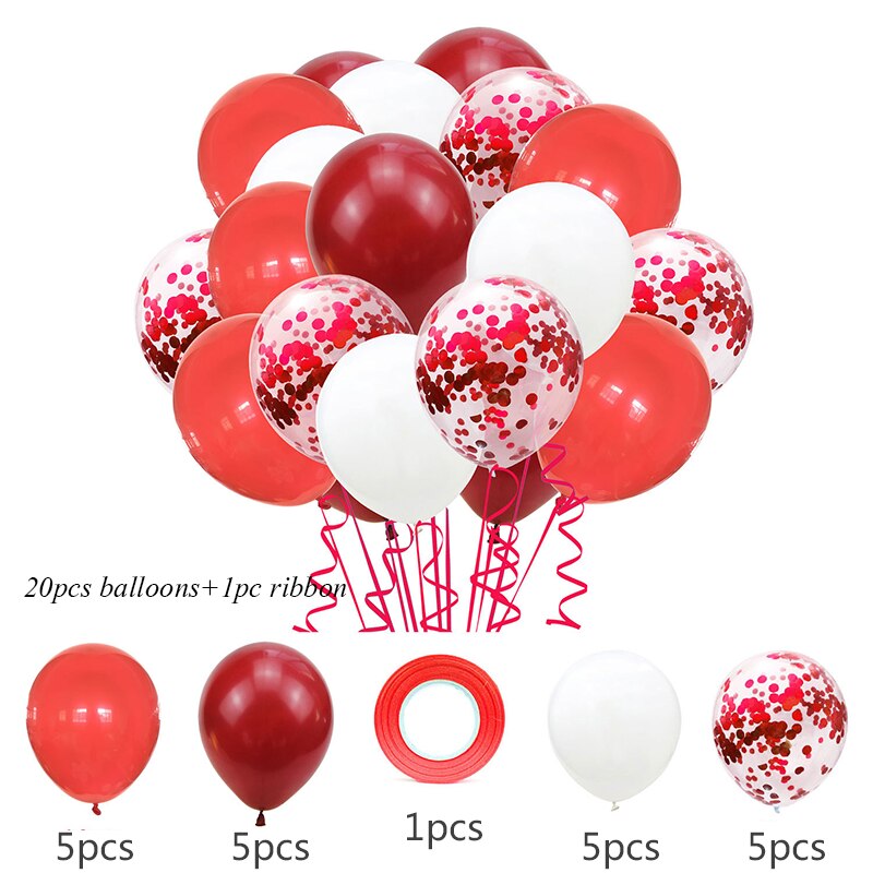 party balloon set with ribbon and confetti, view 33 - MRSLM