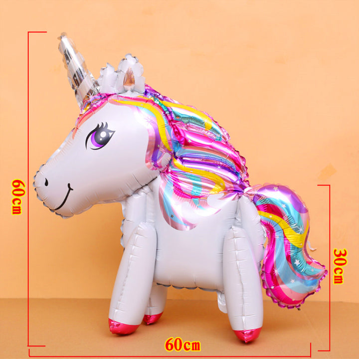 3D Rainbow Unicorn Balloons for Party Decoration