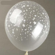 transparent star printed latex balloons - MRSLM