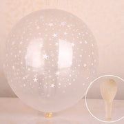 transparent star printed latex balloons, view 4 - MRSLM
