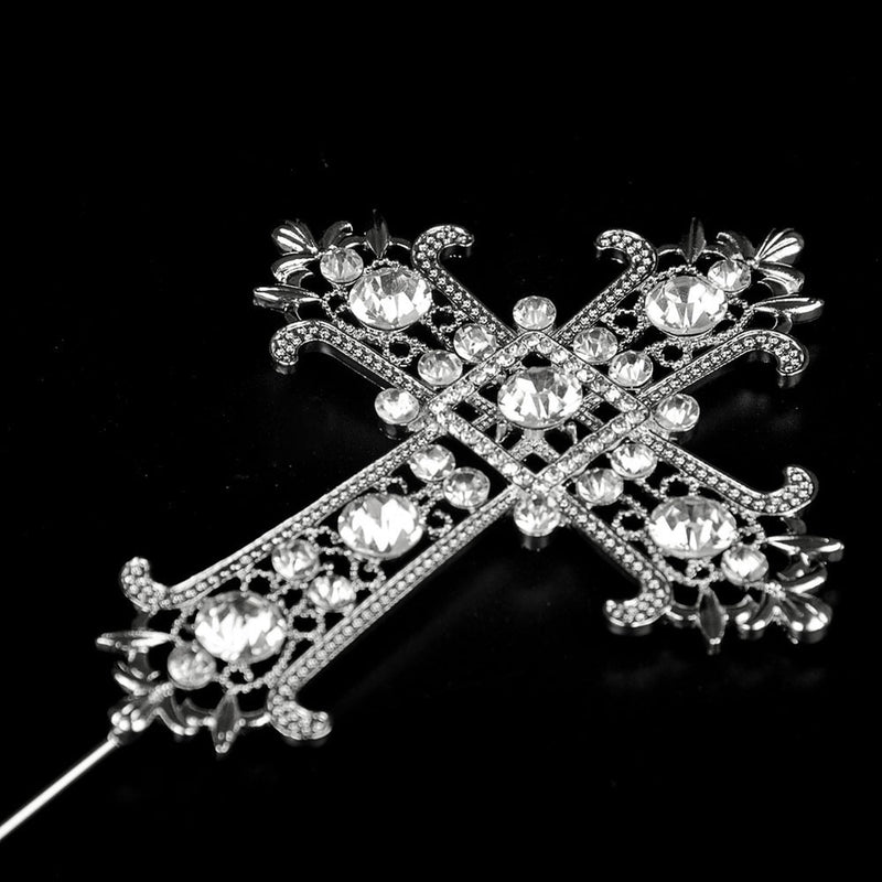 crystal cross cake topper, view 6 - MRSLM