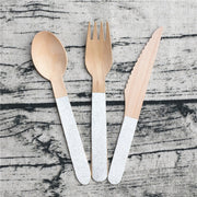 party disposable wooden tableware, view 4 - MRSLM