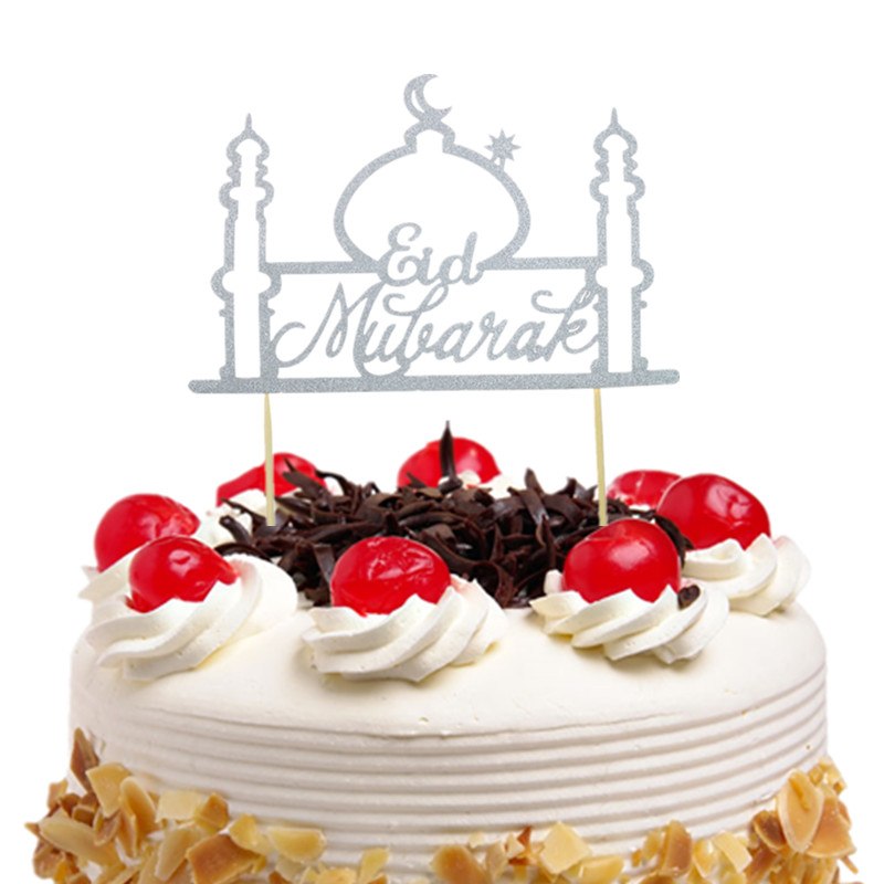 eid mubarak mosque cake topper, view 3 - MRSLM