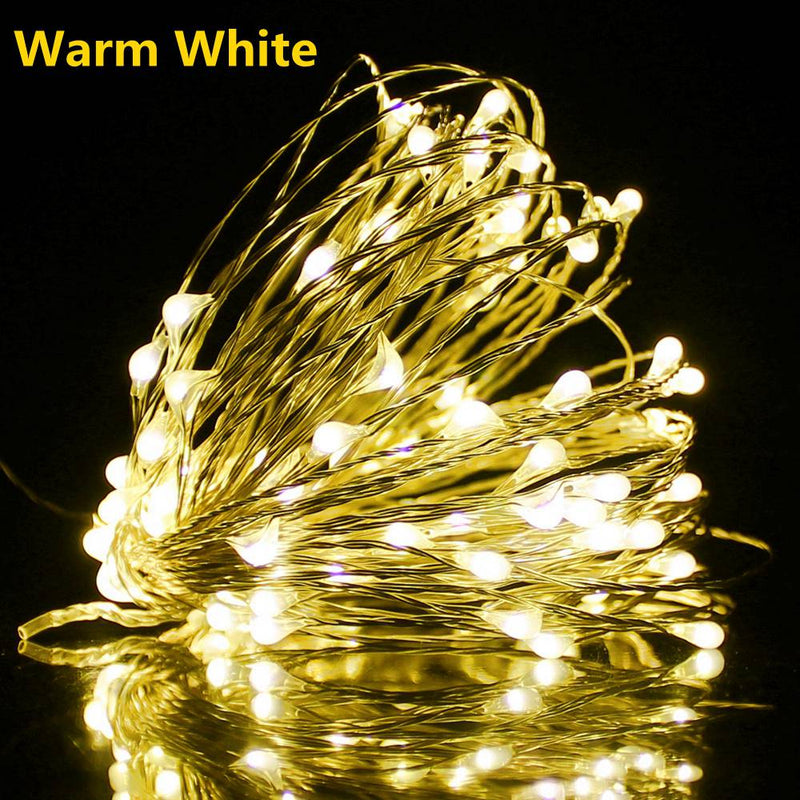 copper wire LED string lights, view 16 - MRSLM