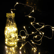 copper wire LED string lights, view 14 - MRSLM