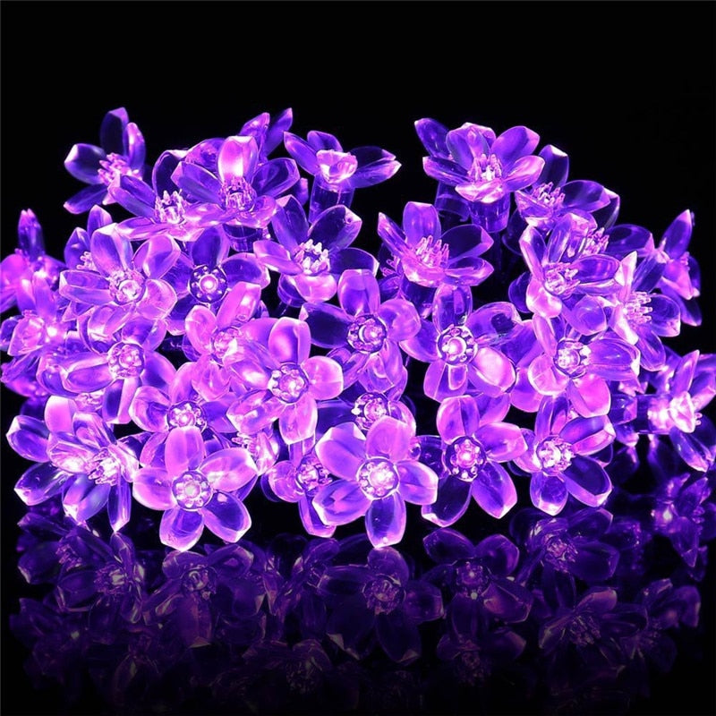 cherry blossom LED string lights, view 10 - MRSLM