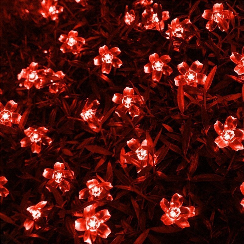 cherry blossom LED string lights, view 2 - MRSLM