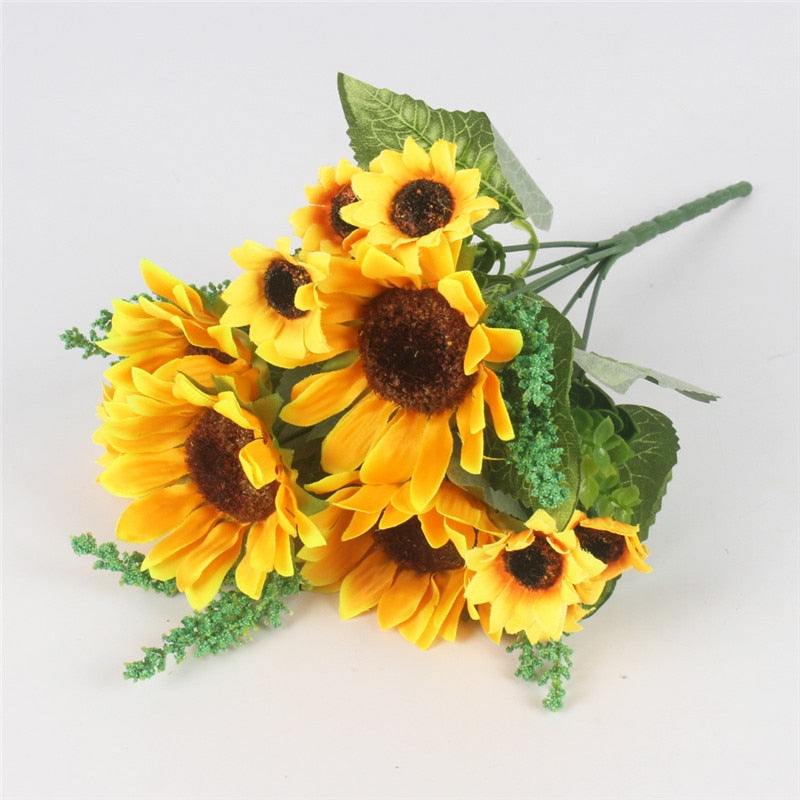 artificial sunflower bouquet, view 3 - MRSLM