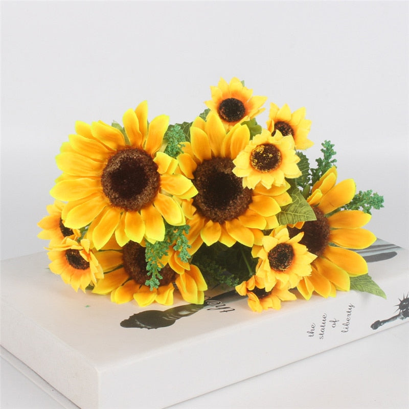 artificial sunflower bouquet, view 5 - MRSLM