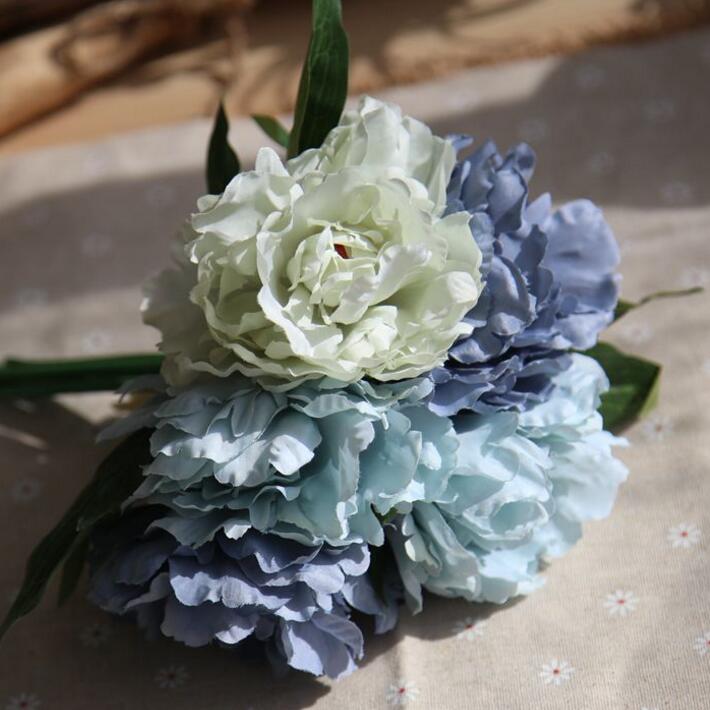 artificial peony flower branches, view 5 - MRSLM