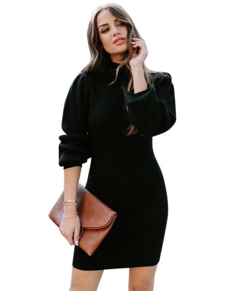 Thickened and Tight Knit Wool Dress