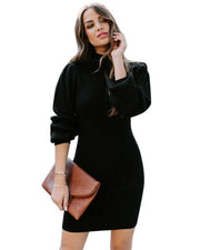 Thickened slim knit sweater dress, view 2 - MRSLM