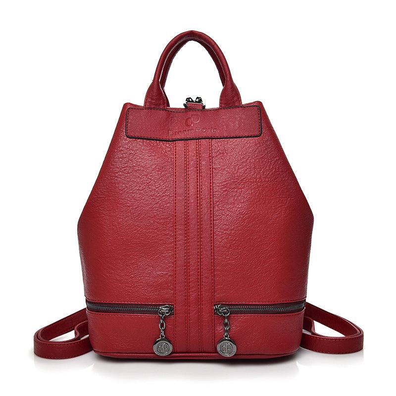 women's soft cowhide backpack, view 2 - MRSLM