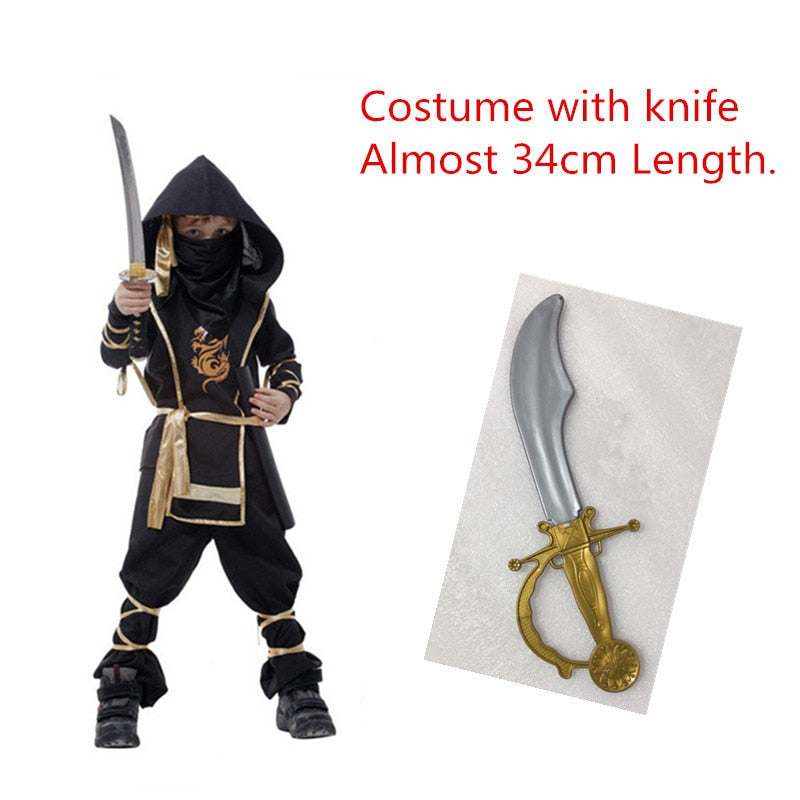 Boy's ninja Halloween costume set, view 3 - MRSLM