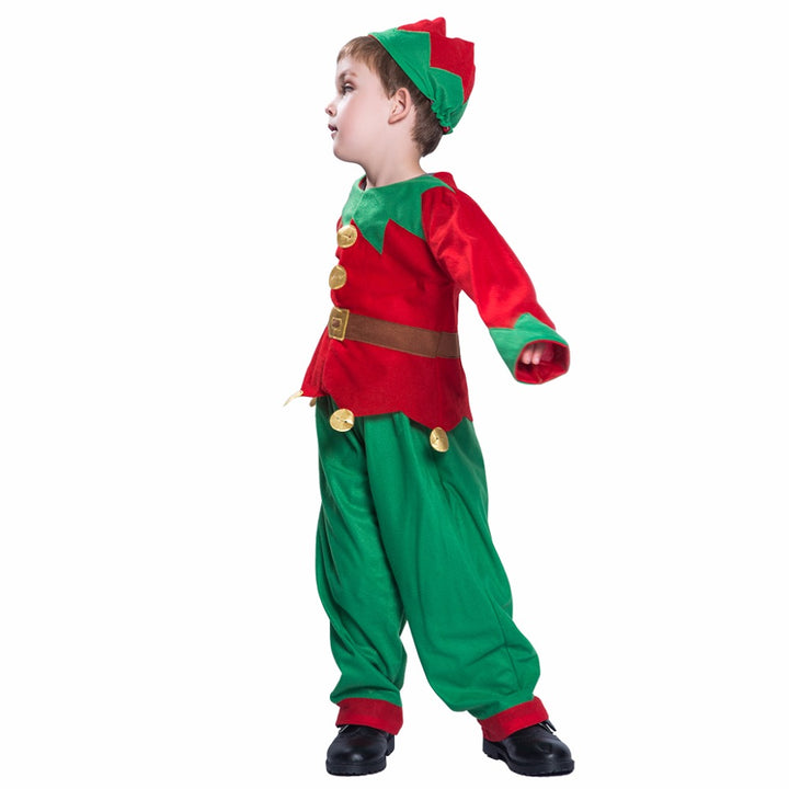 Boy's Christmas Elf Costume Set