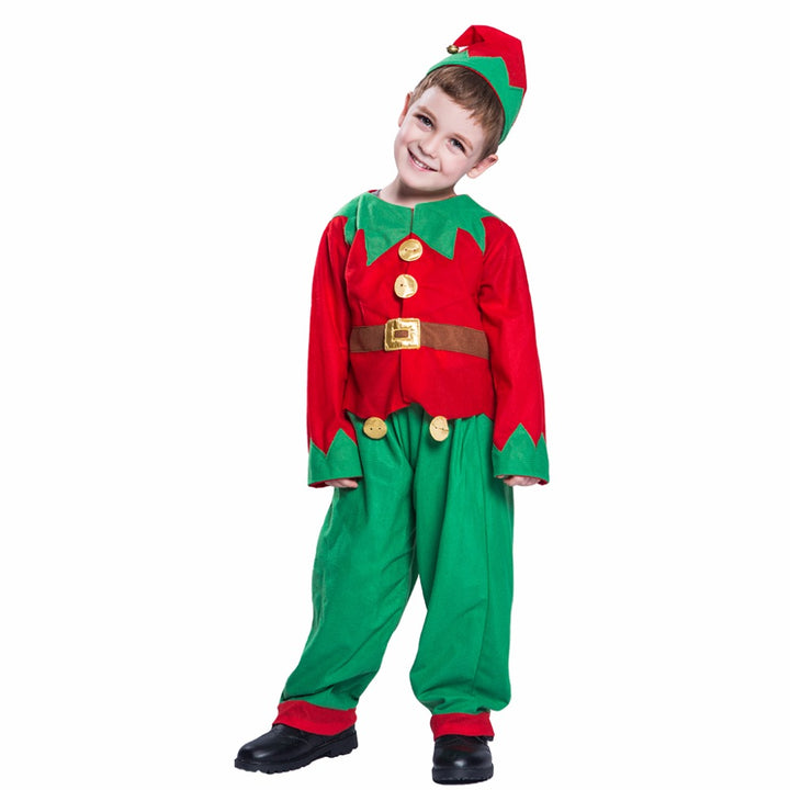 Boy's Christmas Elf Costume Set