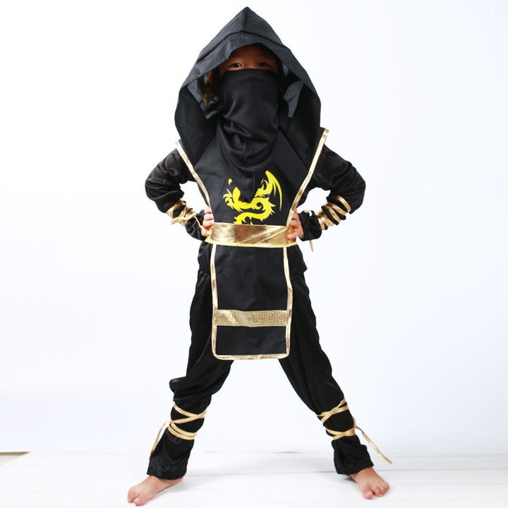 Kid's Black Ninja Cosplay Costume