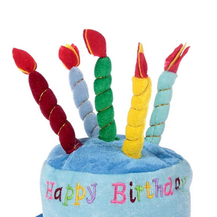 Plush Birthday Cake with Candles Hat