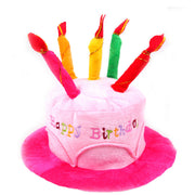 plush birthday cake hat with candles, view 3 - MRSLM