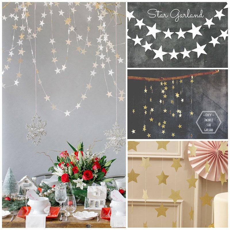 star shaped paper garland, view 8 - MRSLM