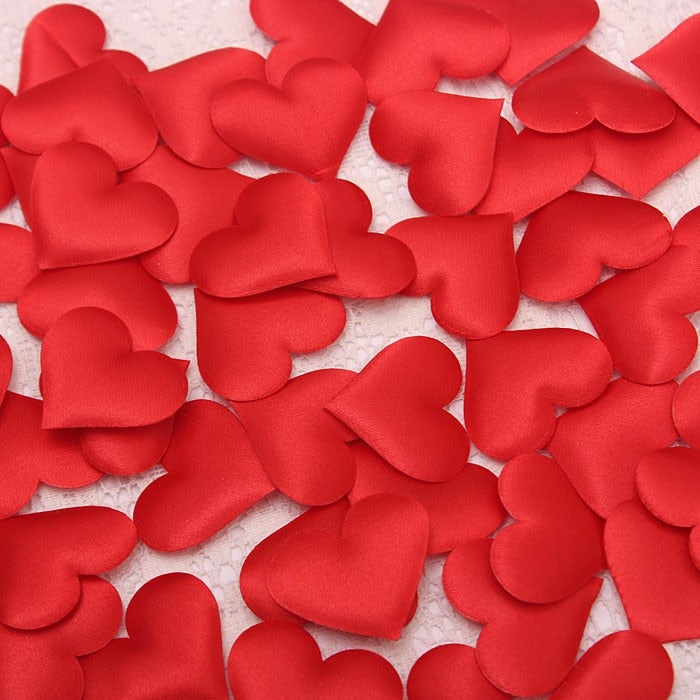 Heart Petals Satin Confetti 100 pcs Set