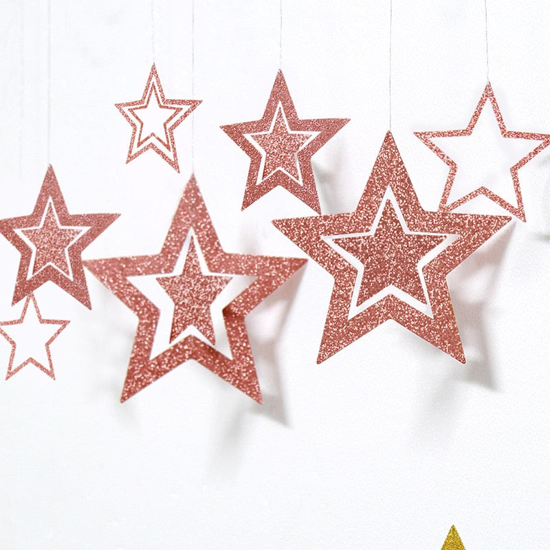 Star Shaped Paper Haging Garland for Wedding